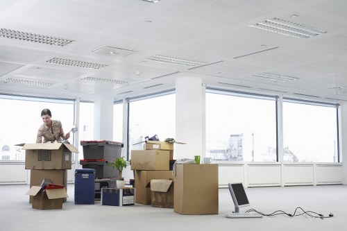 Commercial office moving team working in Catford